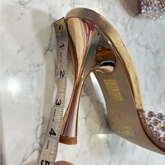 Jeffrey Campbell X Anthropologie Ziva Heel Rhinestone Studded Pointed Toe 9.5 - Picture 6 of 10